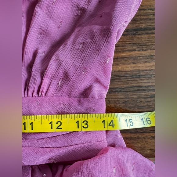 LDT Pink Chiffon Peplum Gown Size 6 - Picture 13 of 14